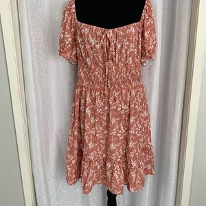 PEASANT Dress with Smocked Waist Sz: XL